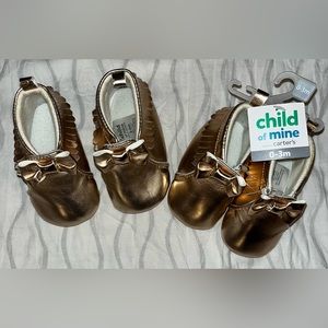 Baby Gold moccasins.